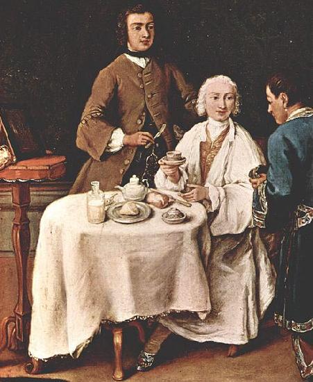 Pietro Longhi Besuch bei einem Lord, Detail oil painting image